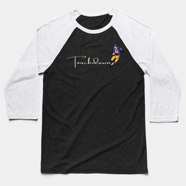 Touchdown Vikings! Baseball T-Shirt by Rad Love